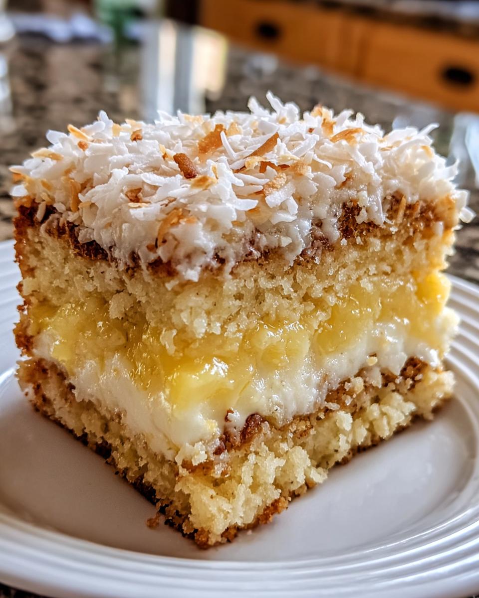 Pineapple Coconut God Bless America Cake - detail 2