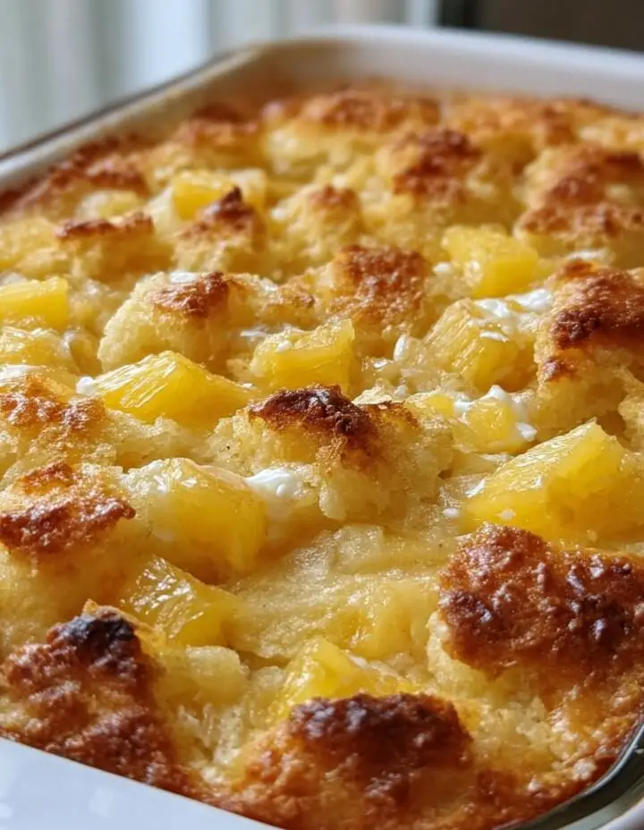 Pineapple Cream Cheese Cobbler