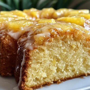 Pineapple Cream Cheese Pound Cake with Pineapple Glaze