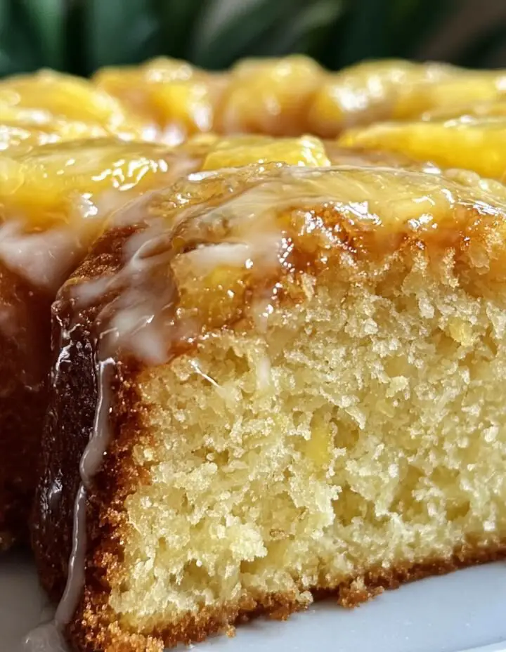 Pineapple Cream Cheese Pound Cake with Pineapple Glaze