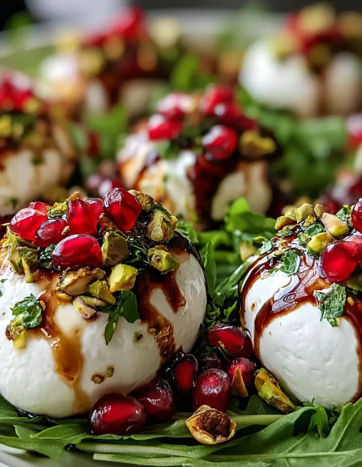 Pomegranate & Burrata Christmas Ornaments Delight