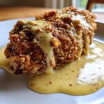 Pretzel Chicken with Mustard-Cheddar Sauce
