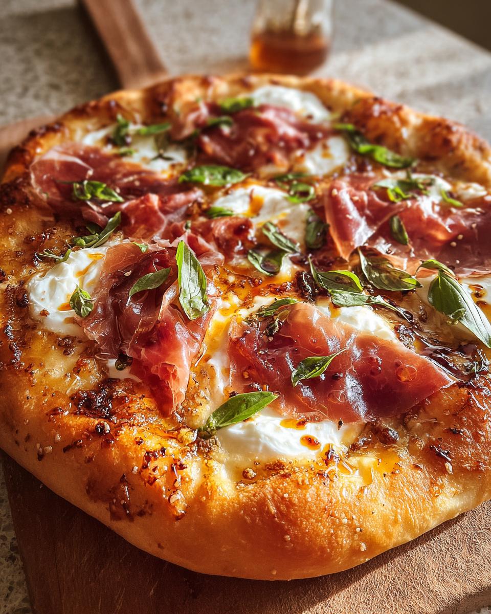 Prosciutto and Honey Burrata Pizza - detail 1