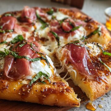 Prosciutto and Honey Burrata Pizza