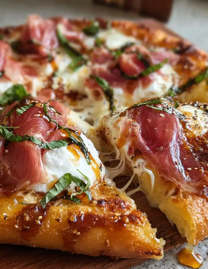Prosciutto and Honey Burrata Pizza