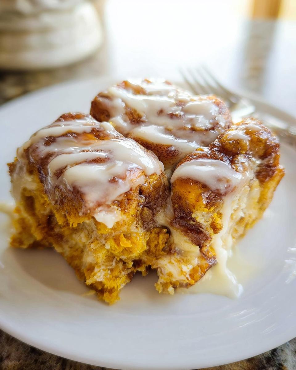 Pumpkin Cinnamon Roll Casserole - detail 1