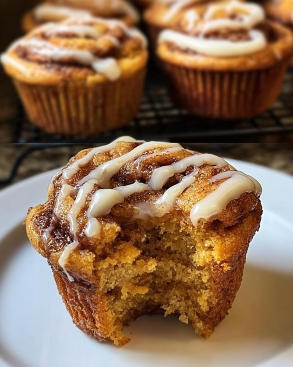 Pumpkin Cinnamon Roll Muffins - detail 1