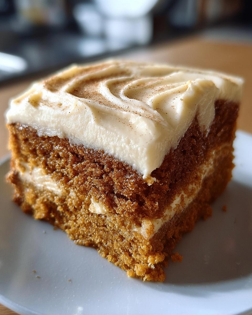 Pumpkin Spice Gooey Cake with Cream Cheese Frosting - detail 1