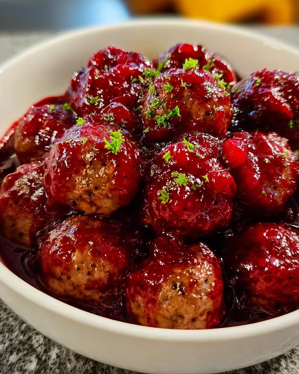 Quick Christmas Cranberry Meatballs for Festive Gatherings - detail 1