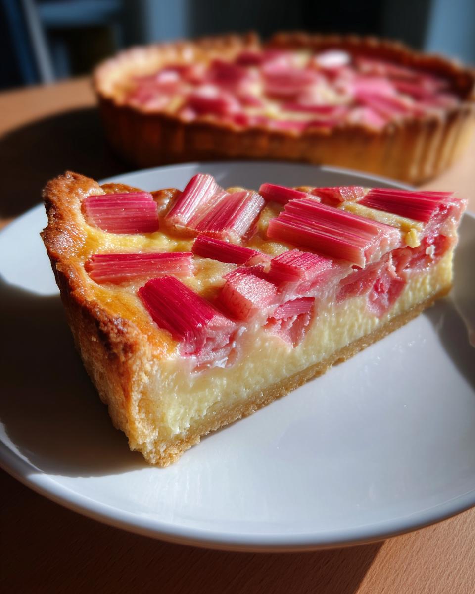 Quick Rhubarb Custard Tart - detail 2