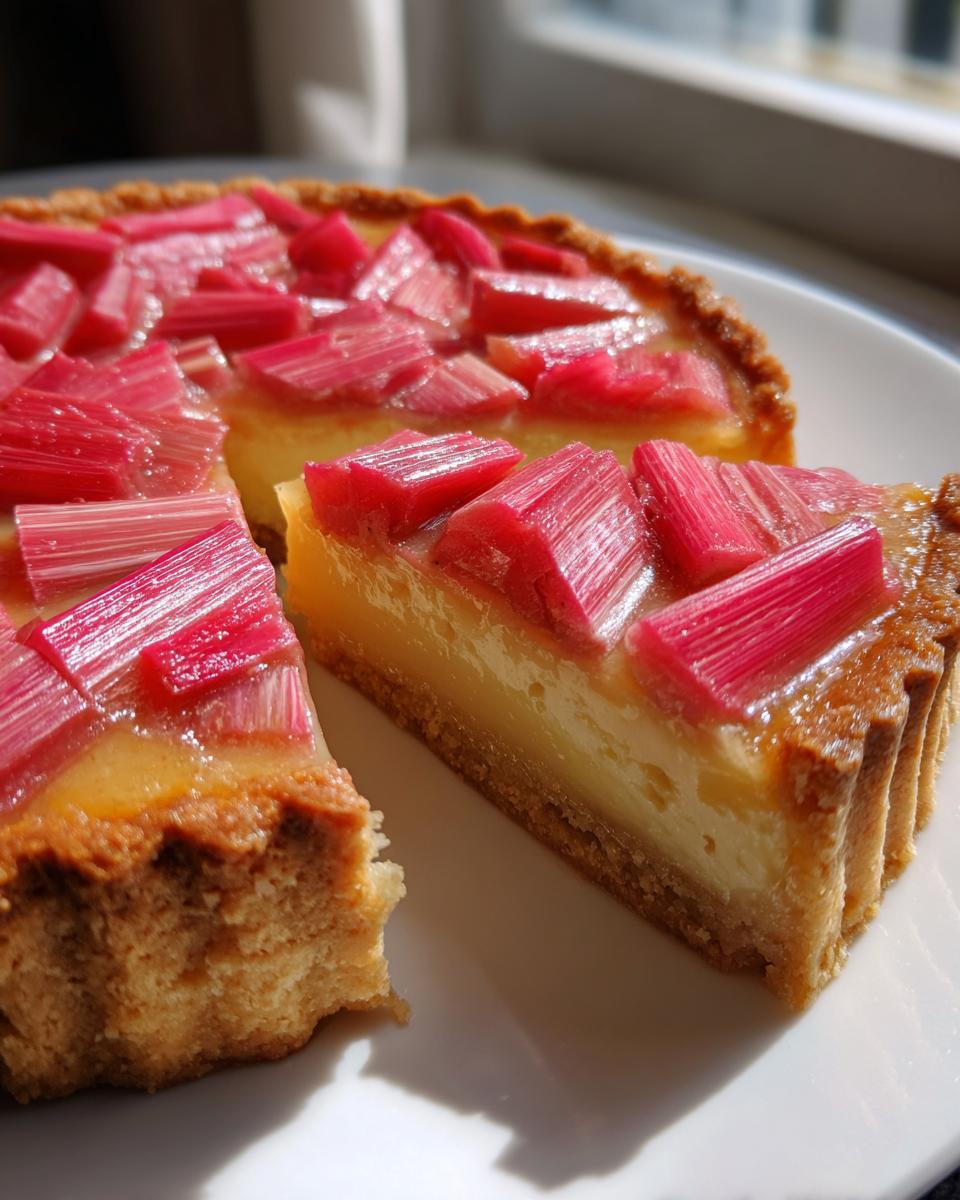 Quick Rhubarb Custard Tart - detail 3