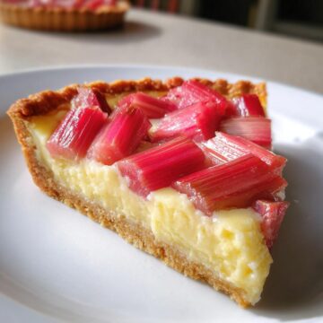 Quick Rhubarb Custard Tart