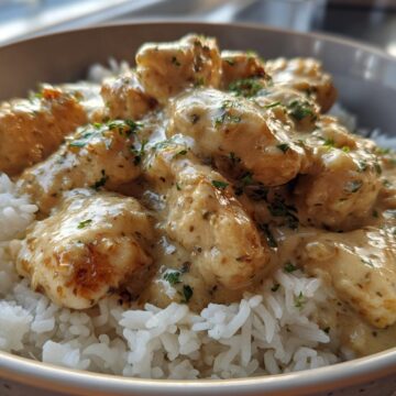 Quick and Easy Creamy Smothered Chicken and Rice