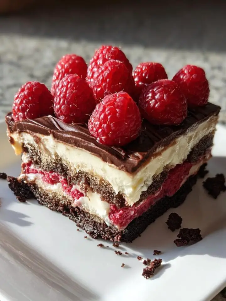 Raspberry Chocolate Lasagna Dessert