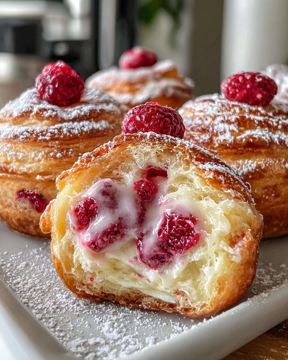 Raspberry Cream Cheese Cruffins - detail 1