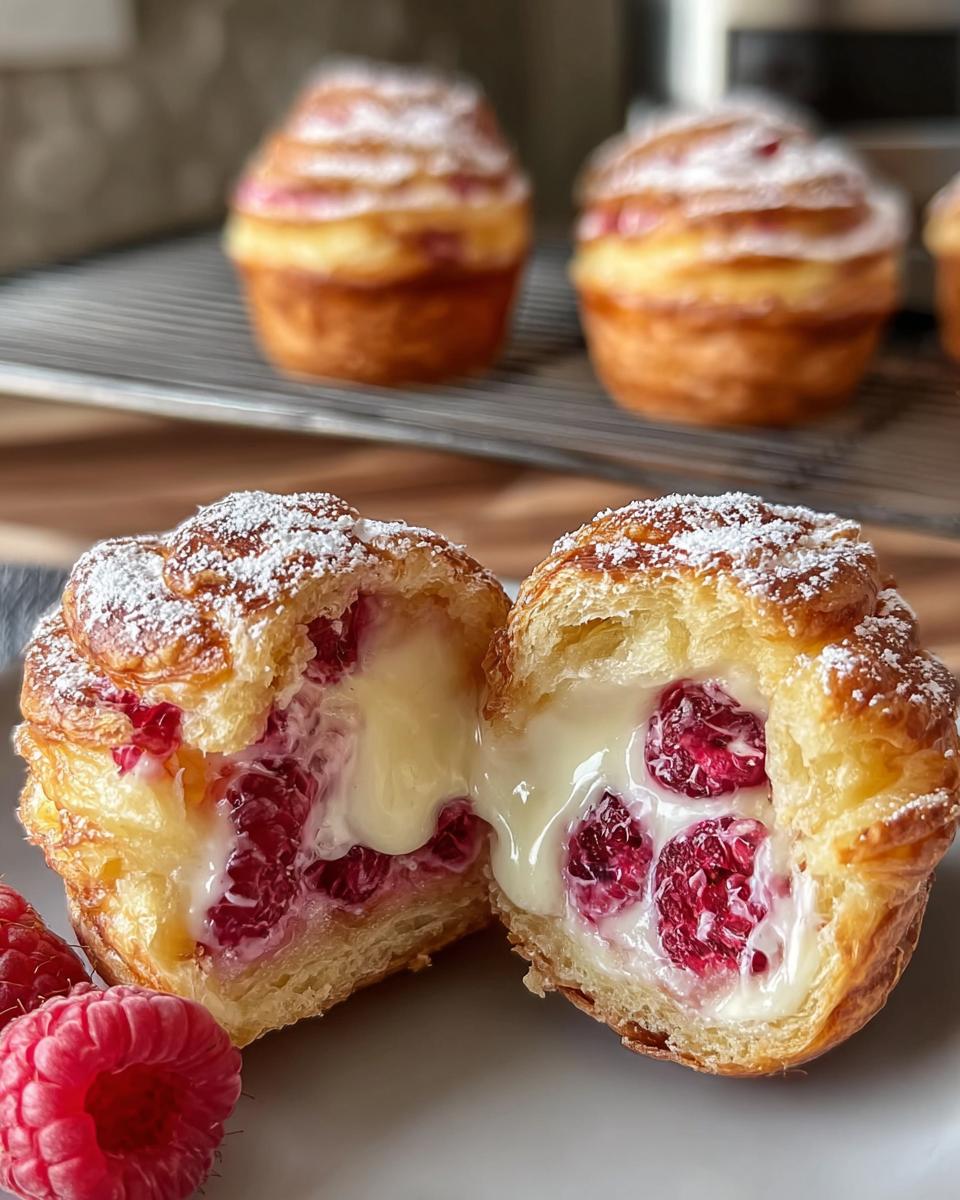 Raspberry Cream Cheese Cruffins - detail 2