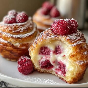 Raspberry Cream Cheese Cruffins