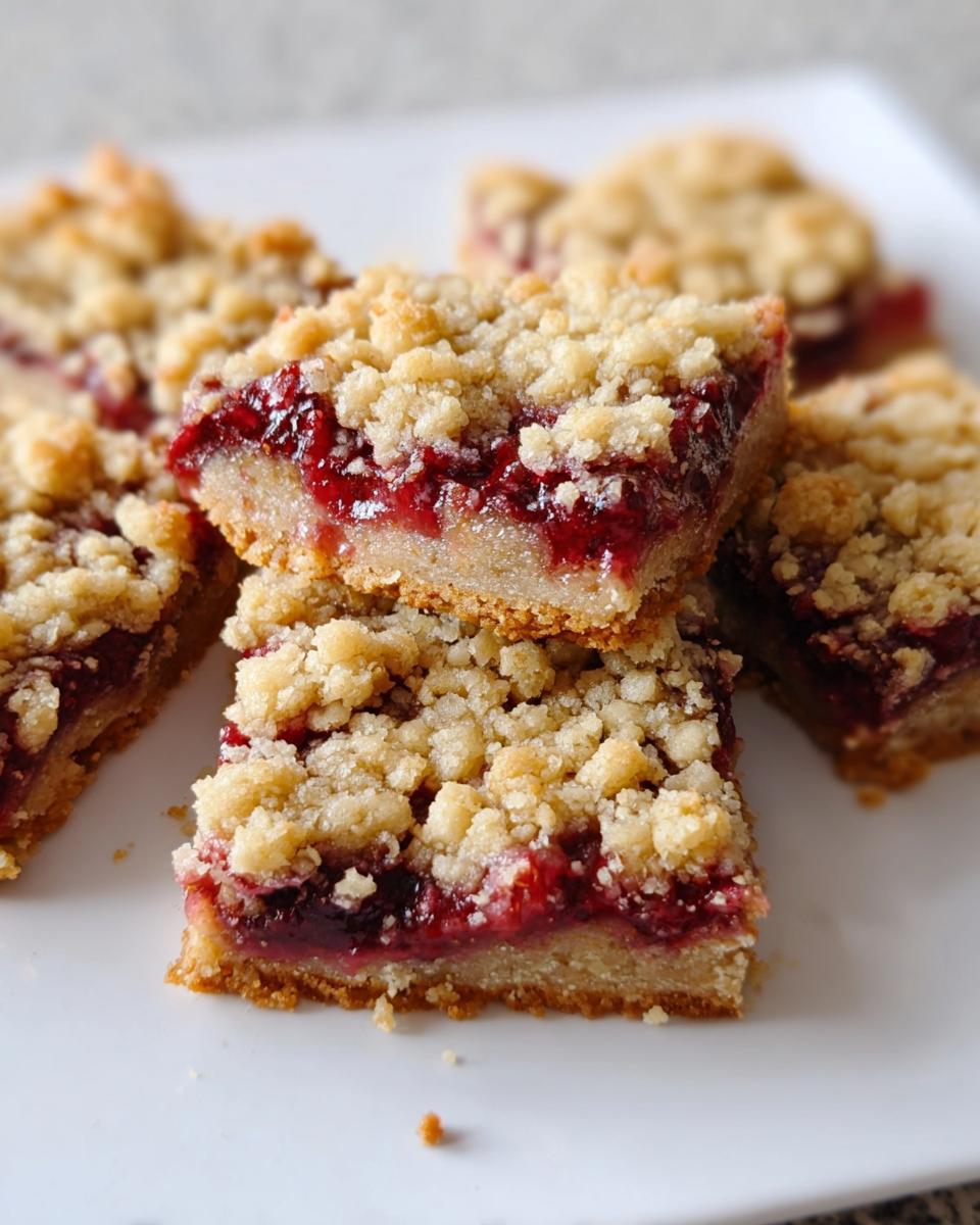 Raspberry Oatmeal Crumble Bars - detail 2