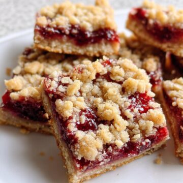 Raspberry Oatmeal Crumble Bars