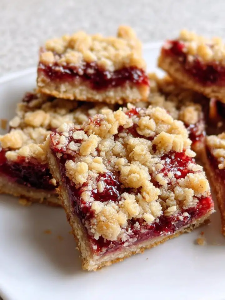 Raspberry Oatmeal Crumble Bars