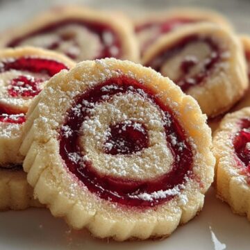 Raspberry Swirl Shortbread Cookies