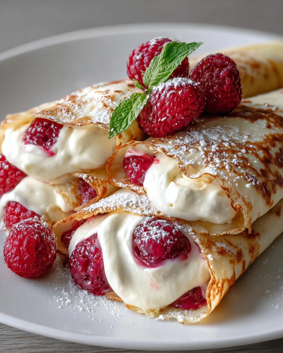 Raspberry Vanilla Cream Crepes - detail 1