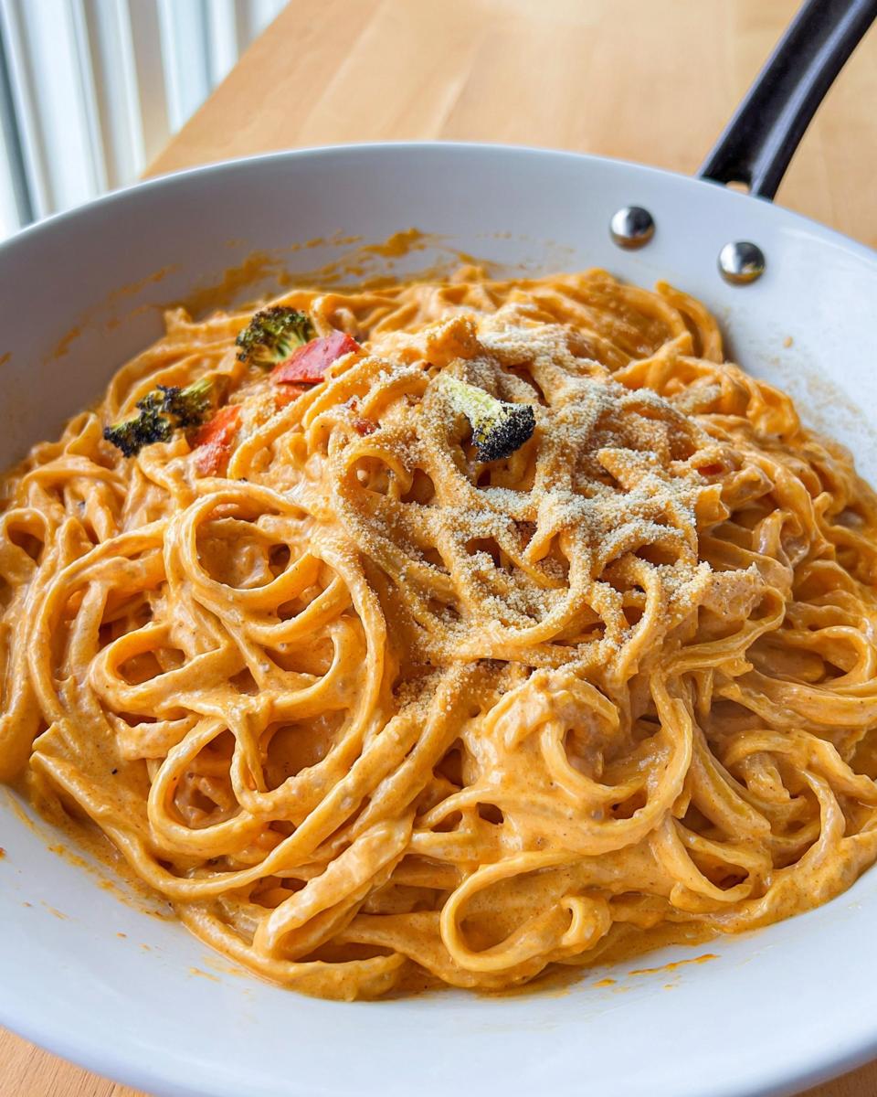 Red Pepper Alfredo Pasta - detail 1