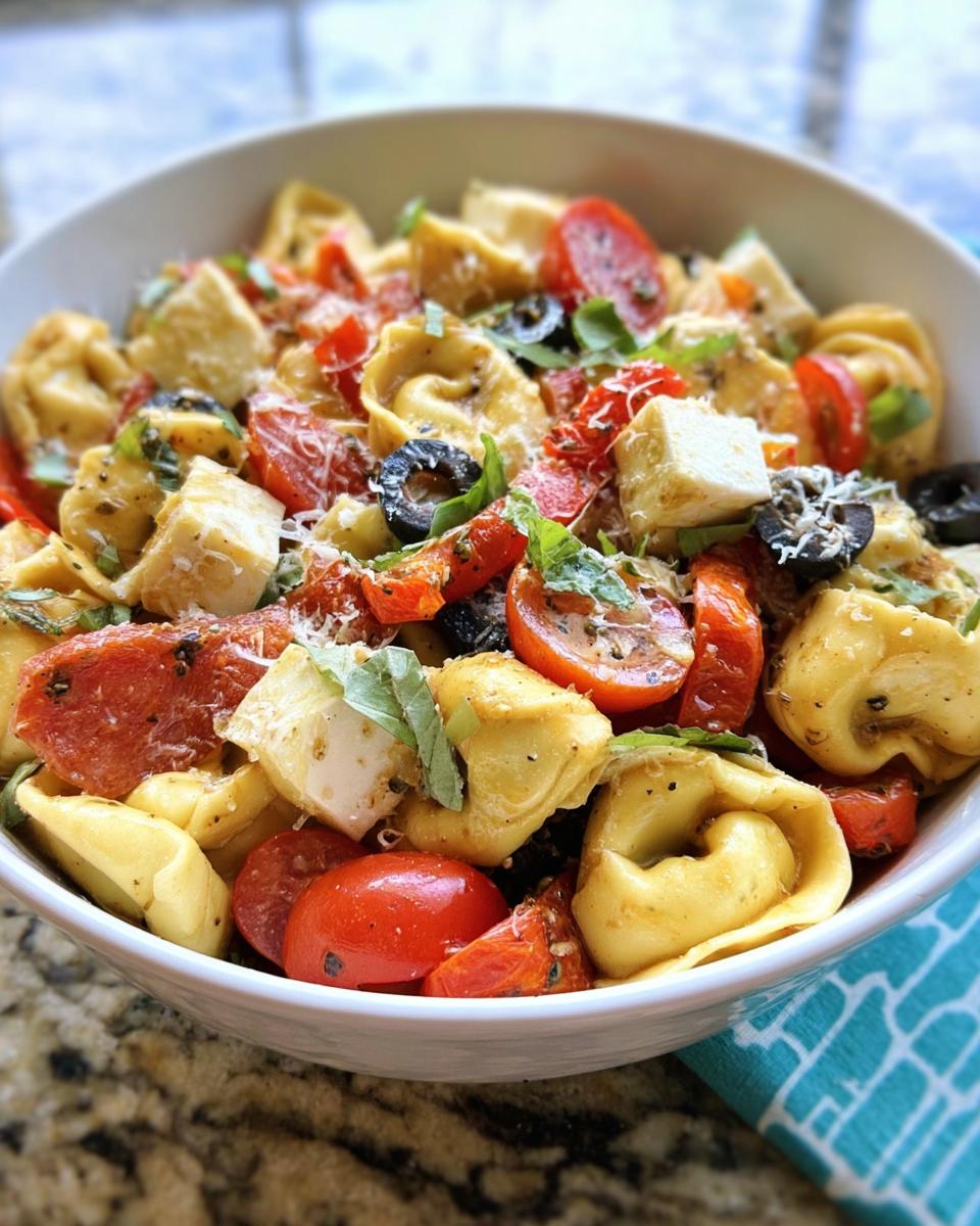 Red Pepper and Parmesan Tortellini Salad - detail 1