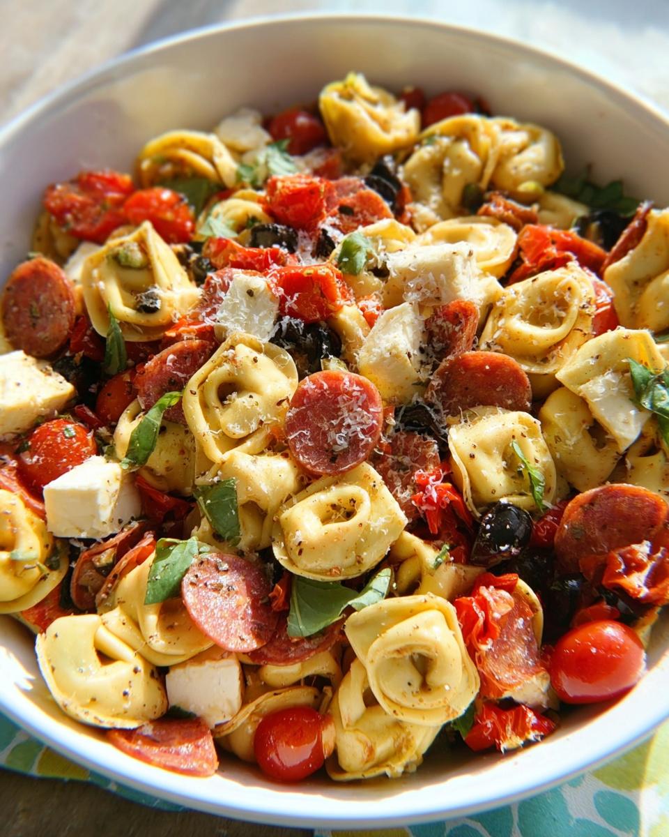 Red Pepper and Parmesan Tortellini Salad - detail 2