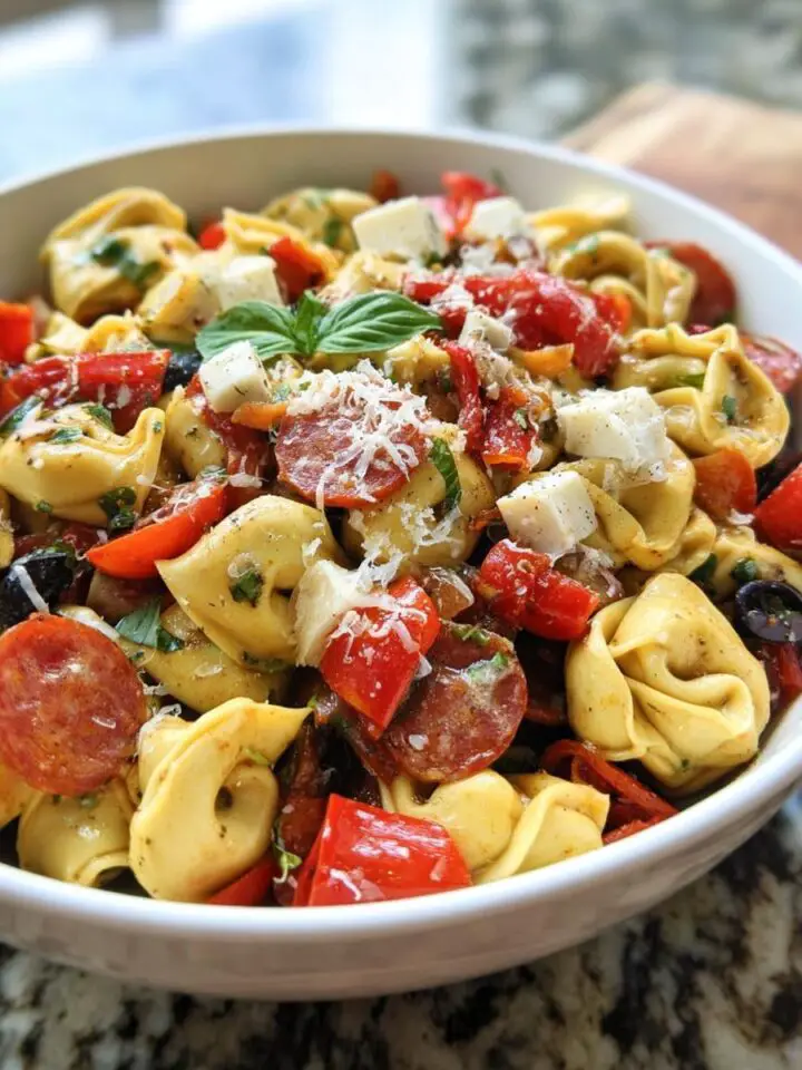 Red Pepper and Parmesan Tortellini Salad