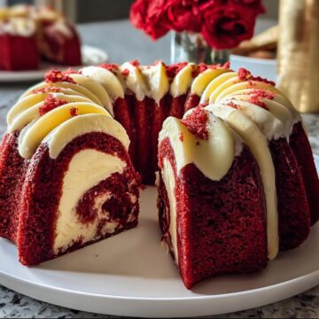 Red Velvet Cheesecake Bundt Dump Cake