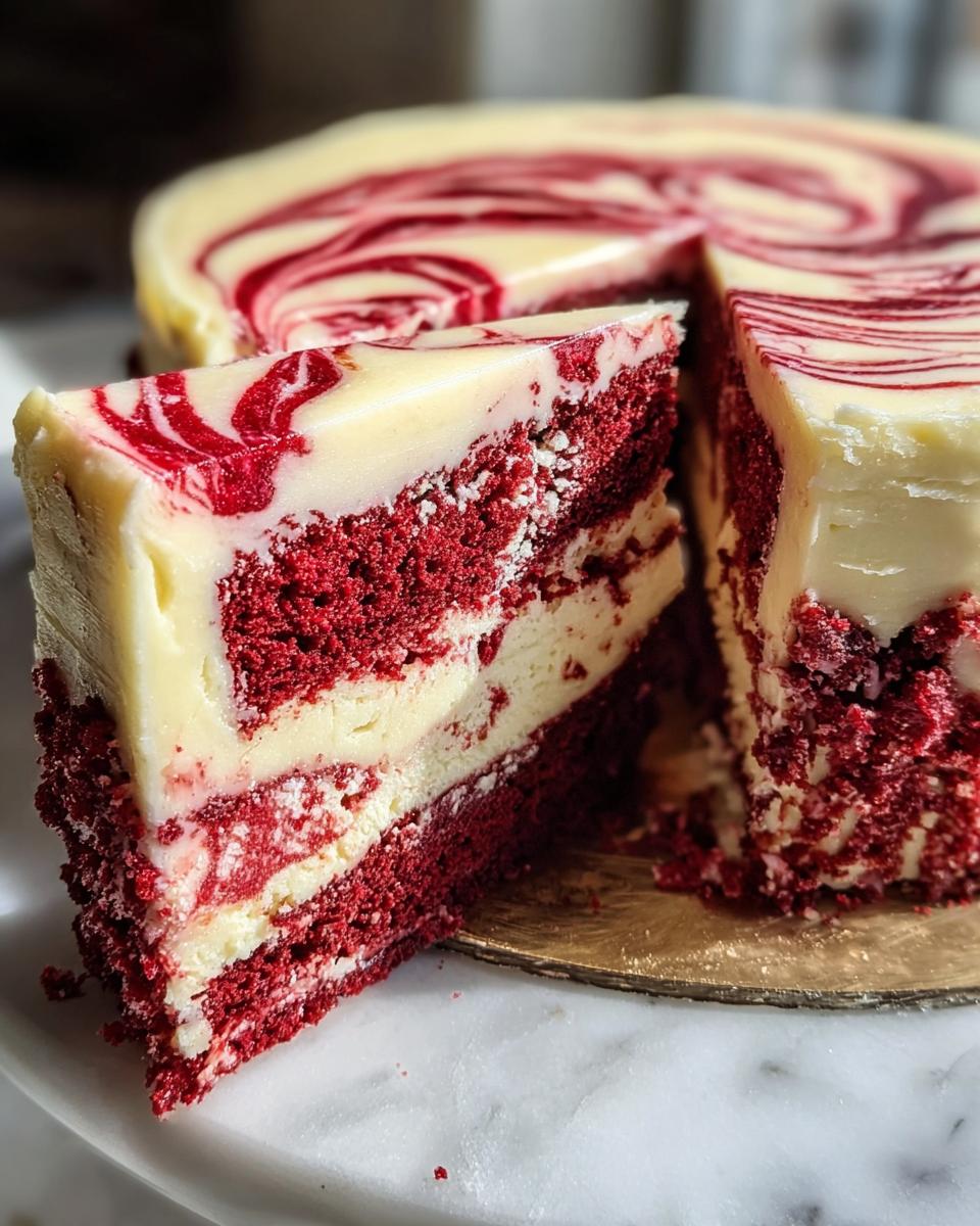 Red Velvet Cheesecake Swirl Cake - detail 2