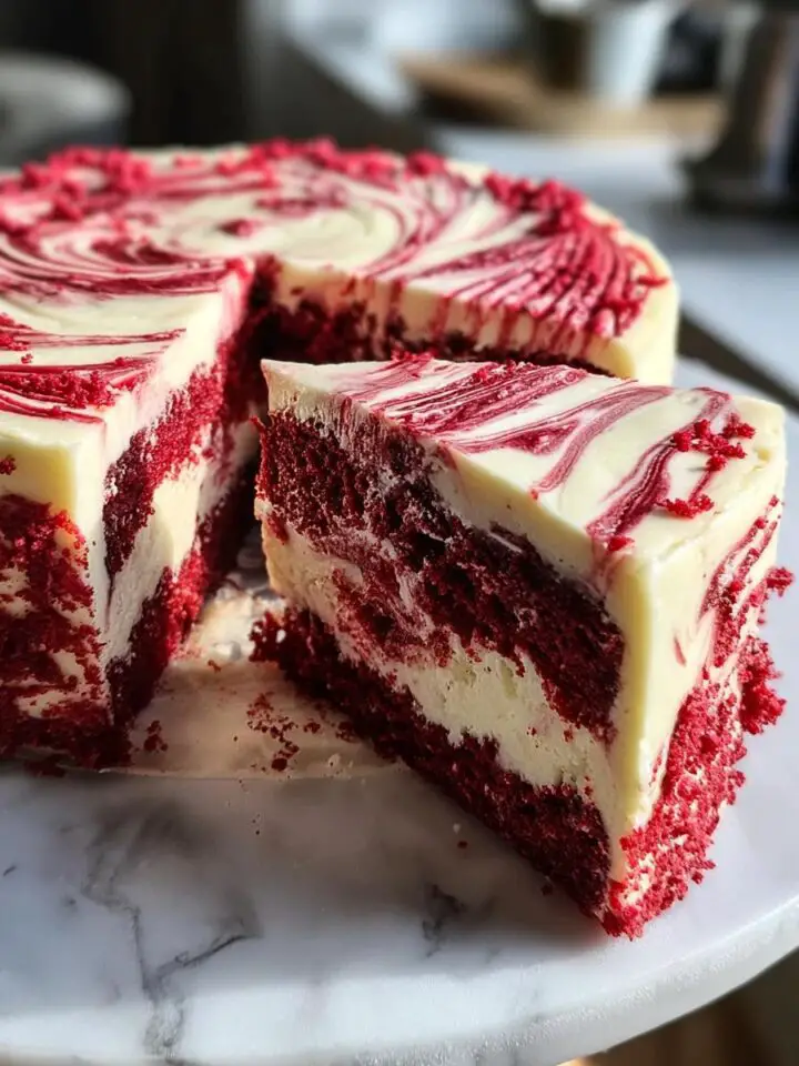 Red Velvet Cheesecake Swirl Cake