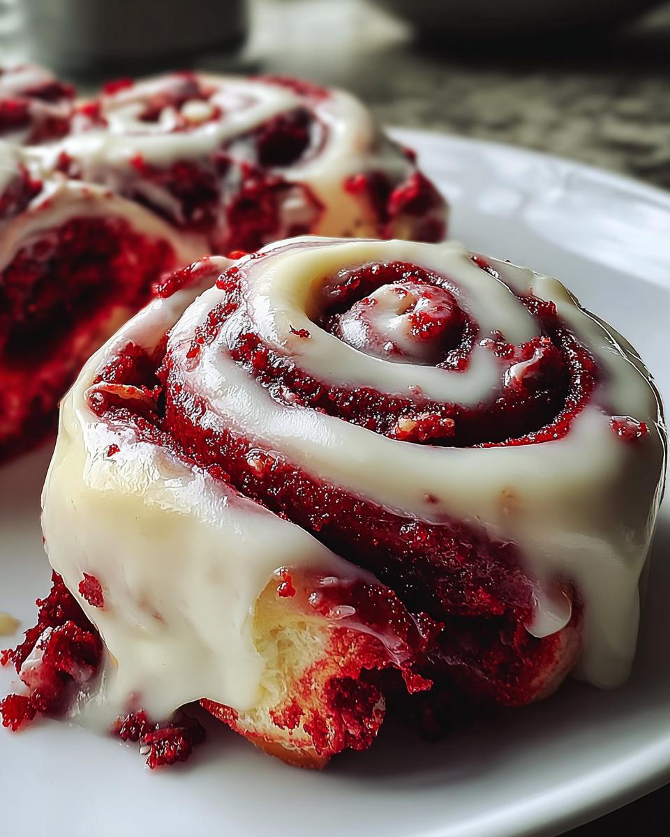 Red Velvet Cinnamon Rolls - detail 1