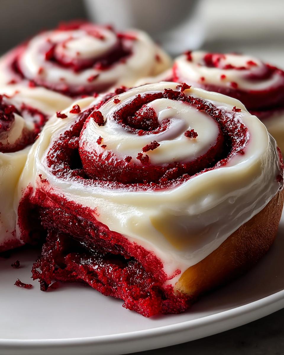 Red Velvet Cinnamon Rolls - detail 2