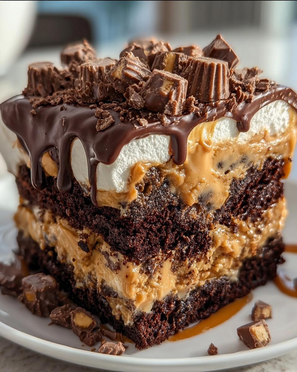 Reese's Peanut Butter Earthquake Cake - detail 1