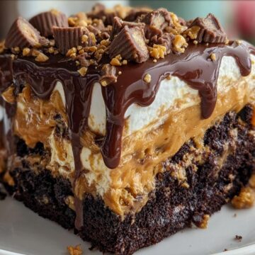 Reese's Peanut Butter Earthquake Cake