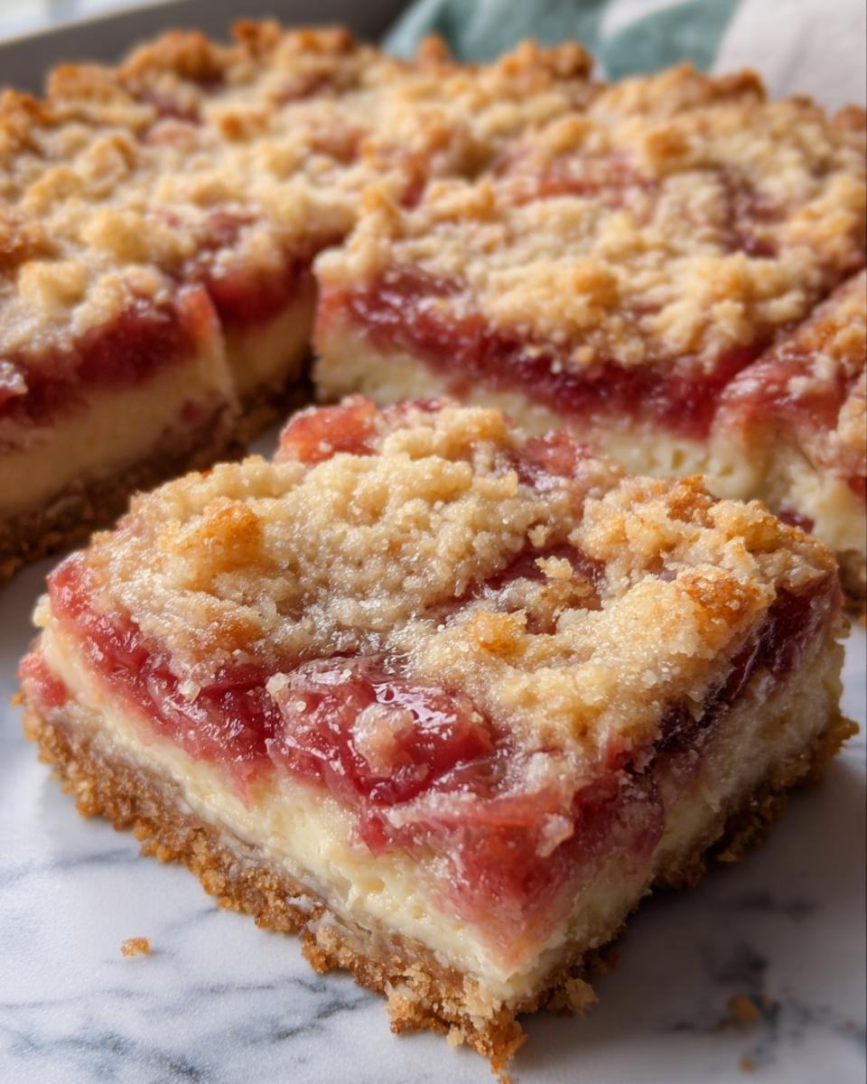 Rhubarb Cream Cheese Bars - detail 1