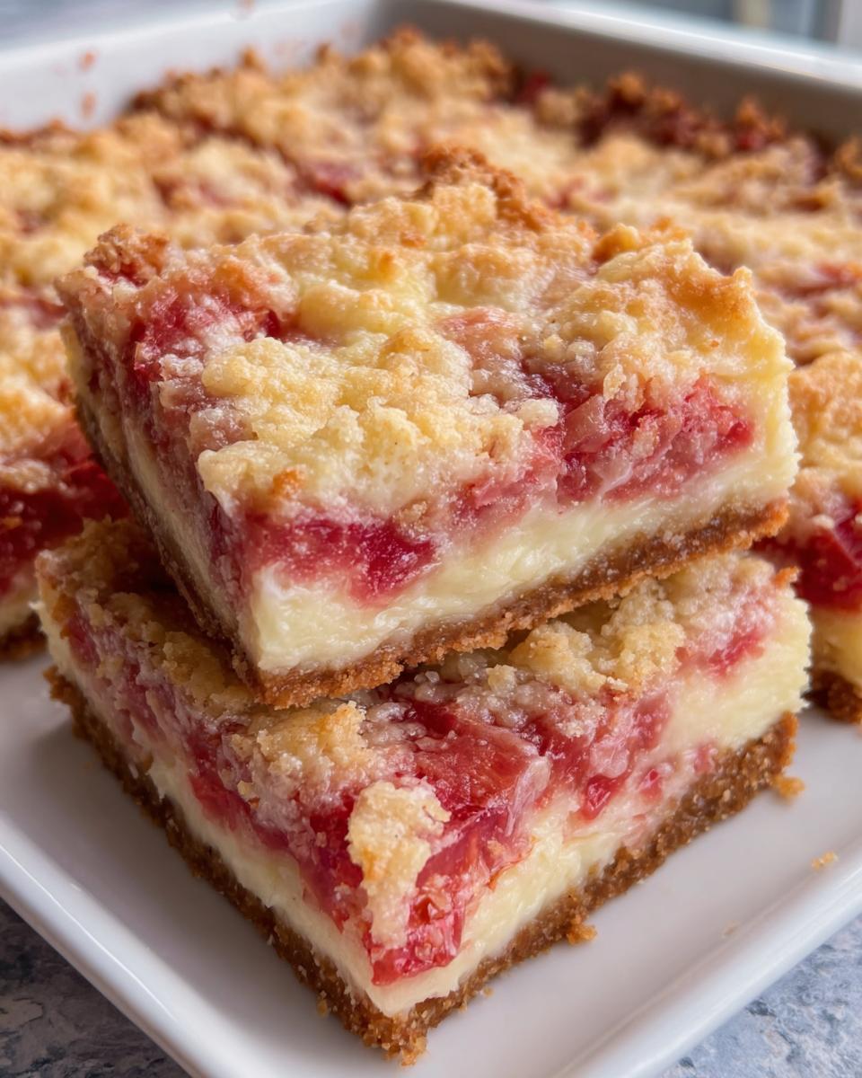 Rhubarb Cream Cheese Bars - detail 2