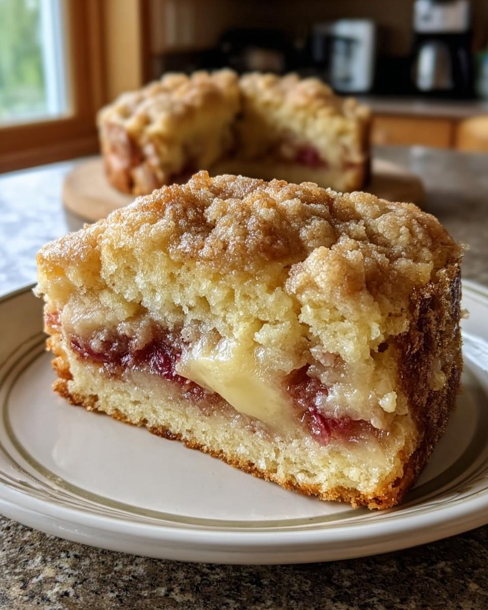 Rhubarb Cream Cheese Breakfast Cake - detail 2
