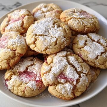 Rhubarb Crinkle Cookies