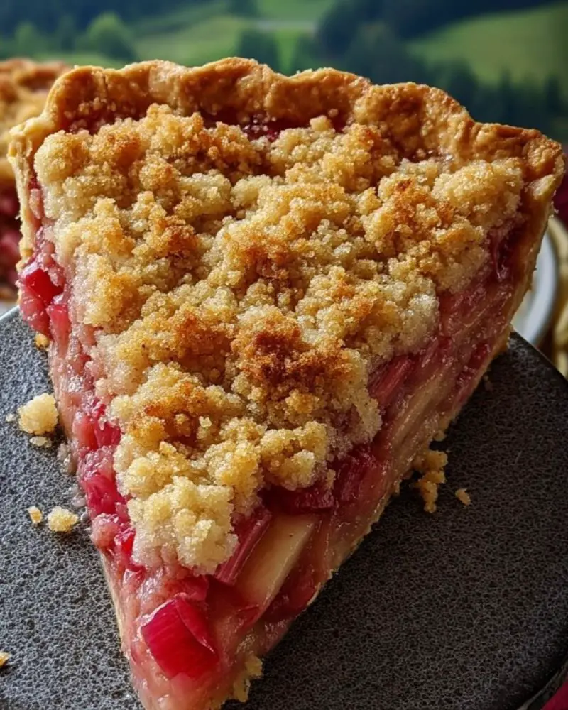Rhubarb Crumble Pie