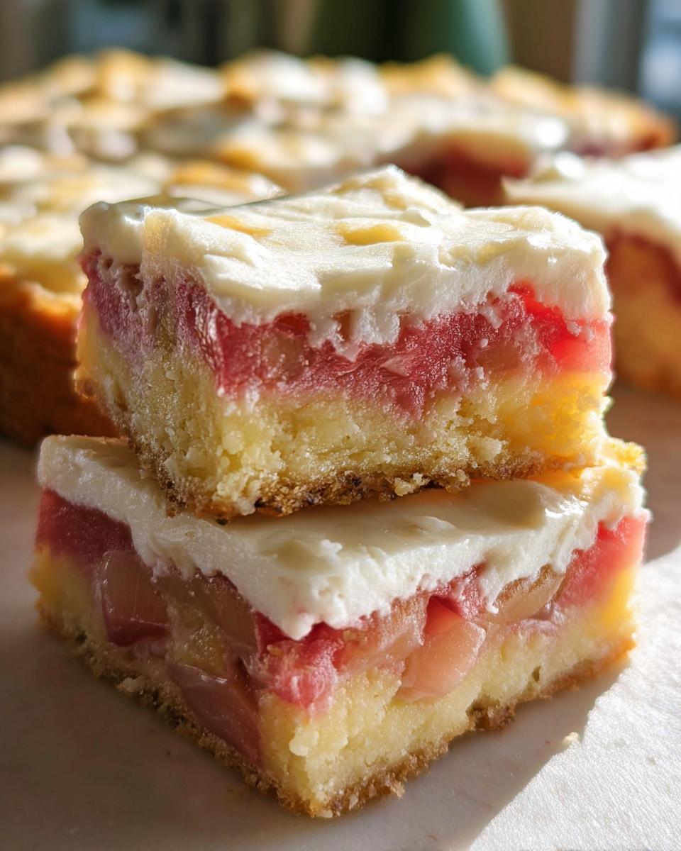 Rhubarb Custard Bars - detail 1