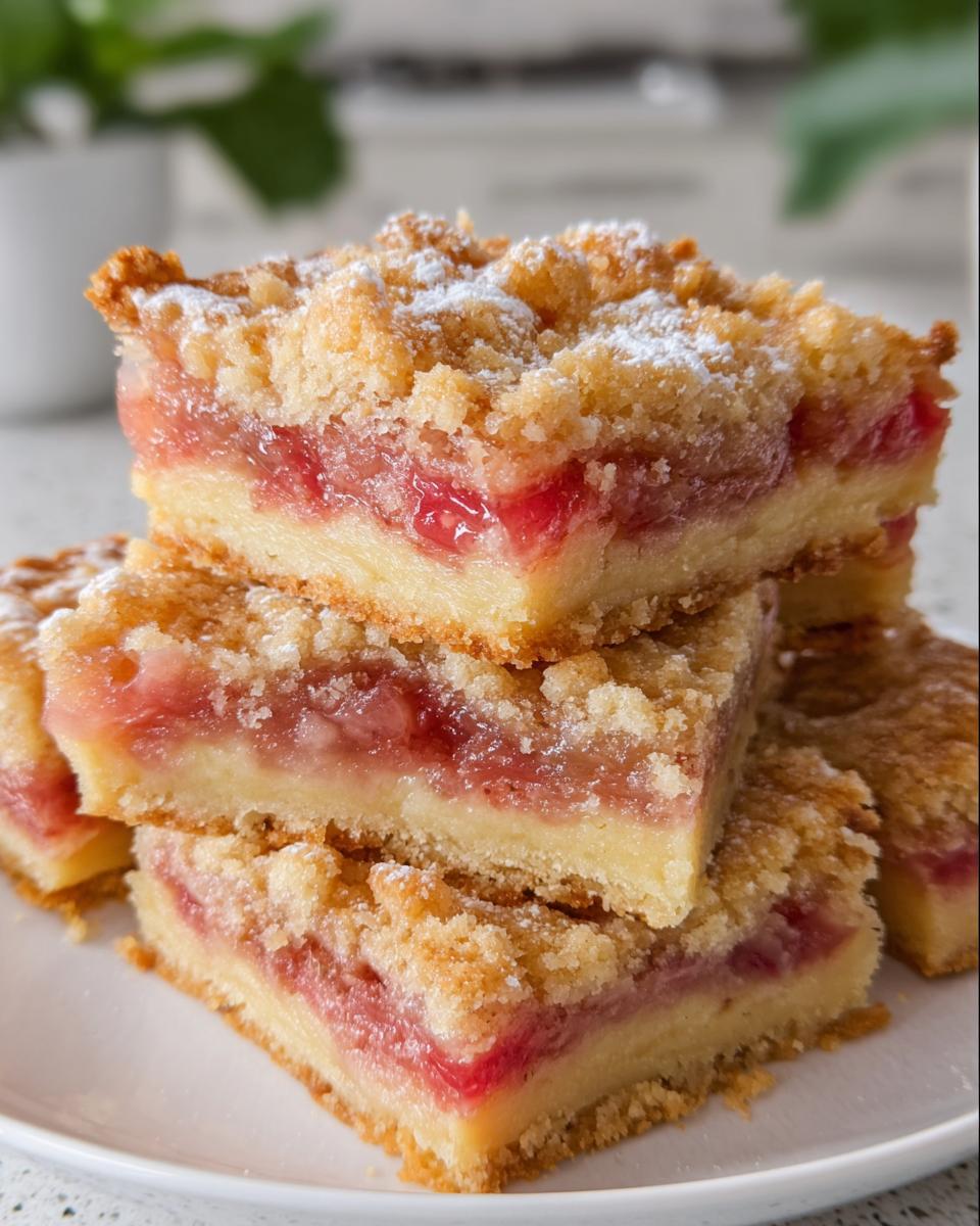 Rhubarb Custard Bars - detail 2