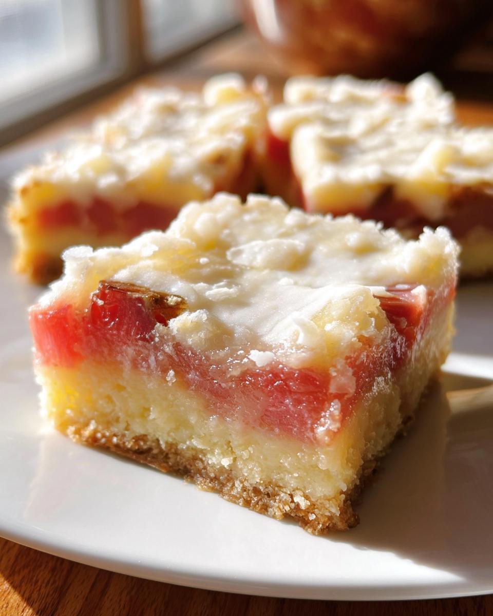 Rhubarb Custard Bars - detail 2