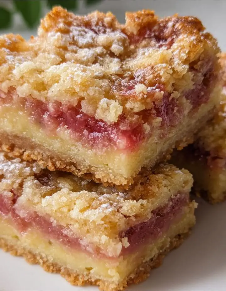Rhubarb Custard Bars