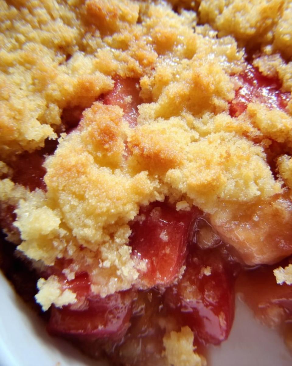 Rhubarb Dump Cake - detail 1