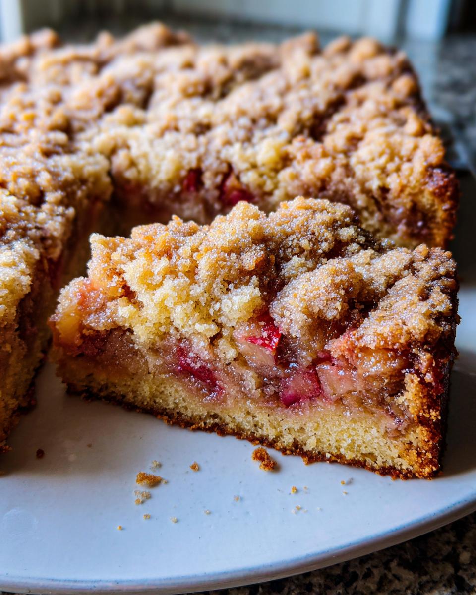 Rhubarb Snacking Cake - detail 1