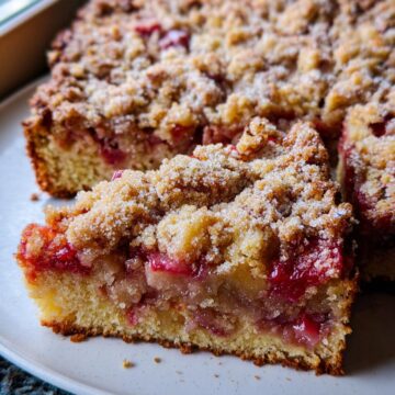 Rhubarb Snacking Cake