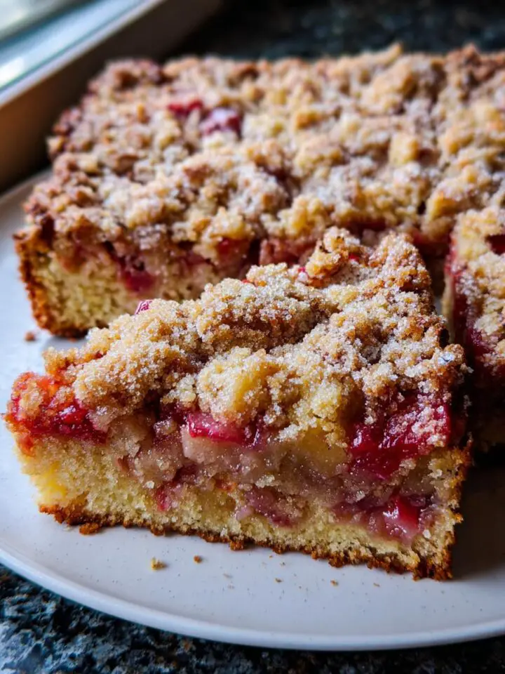 Rhubarb Snacking Cake